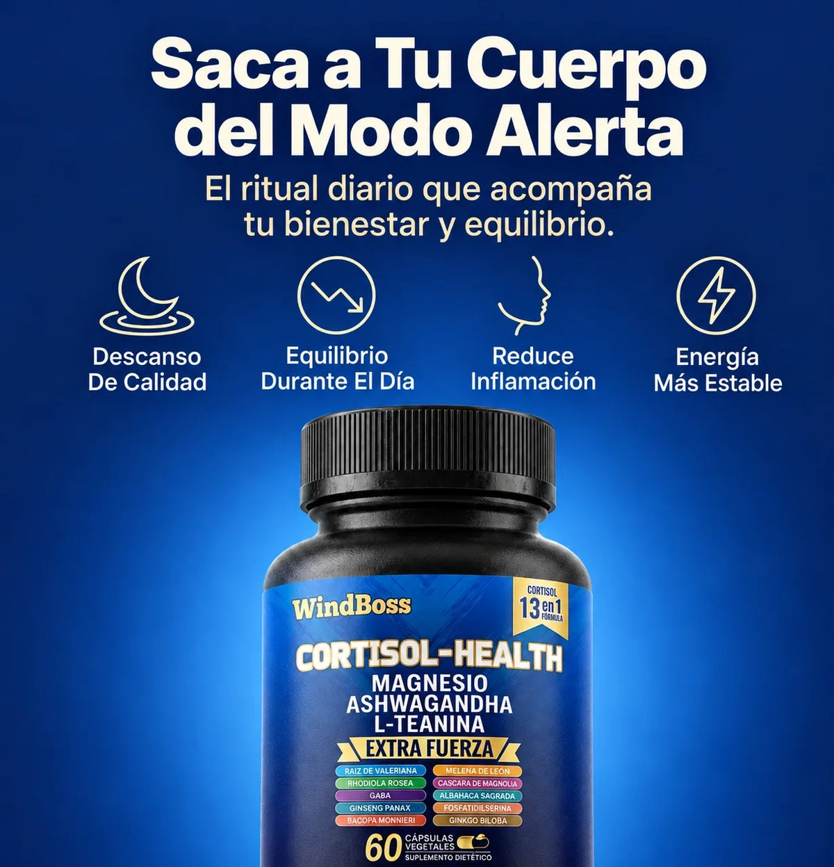 CORTISOL HEALTH - Suplemento Regulador de Cortisol
