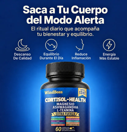 CORTISOL HEALTH - Suplemento Regulador de Cortisol