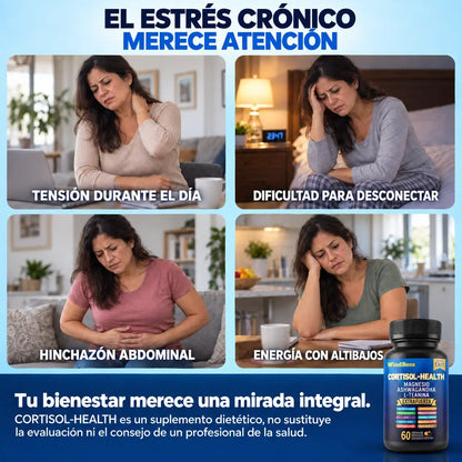 CORTISOL HEALTH - Suplemento Regulador de Cortisol