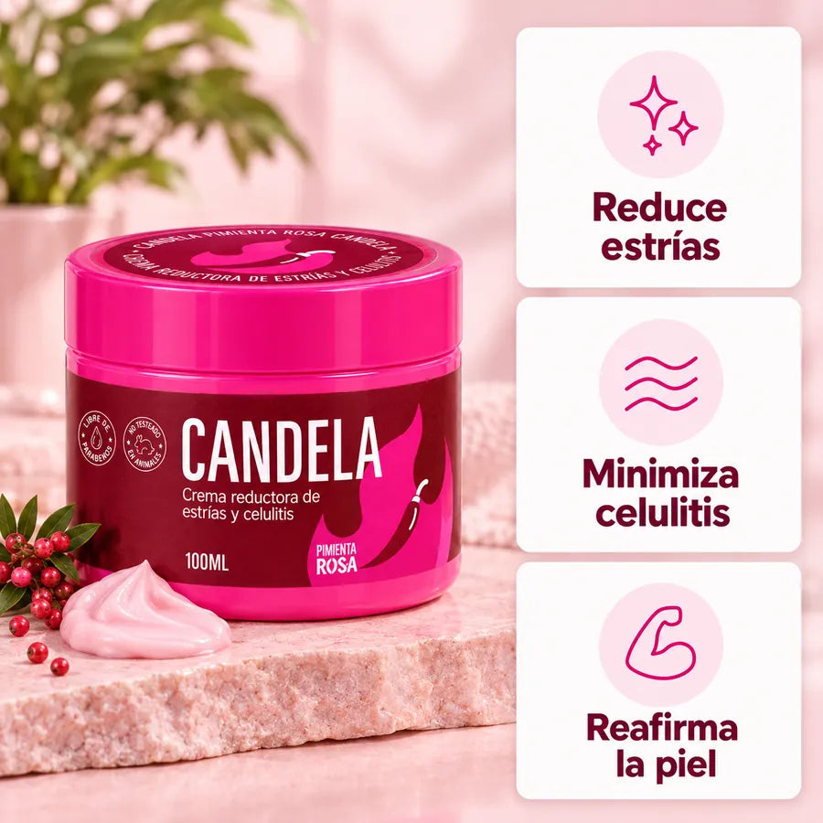 Candela crema reductora de estrías y celulitis